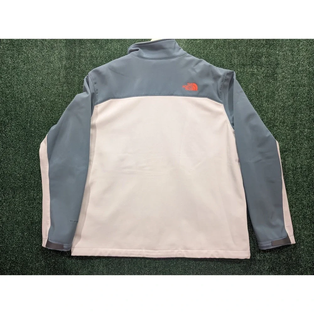 The North Face WindWall Softshell Jacket Mens XL Grey Tan Full Zip Fleece Lined